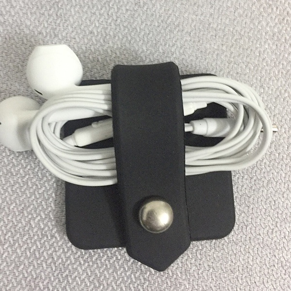 【COD Tangding】1pc Alat Penggulung Kabel Earphone Bahan Silikon Warna Acak