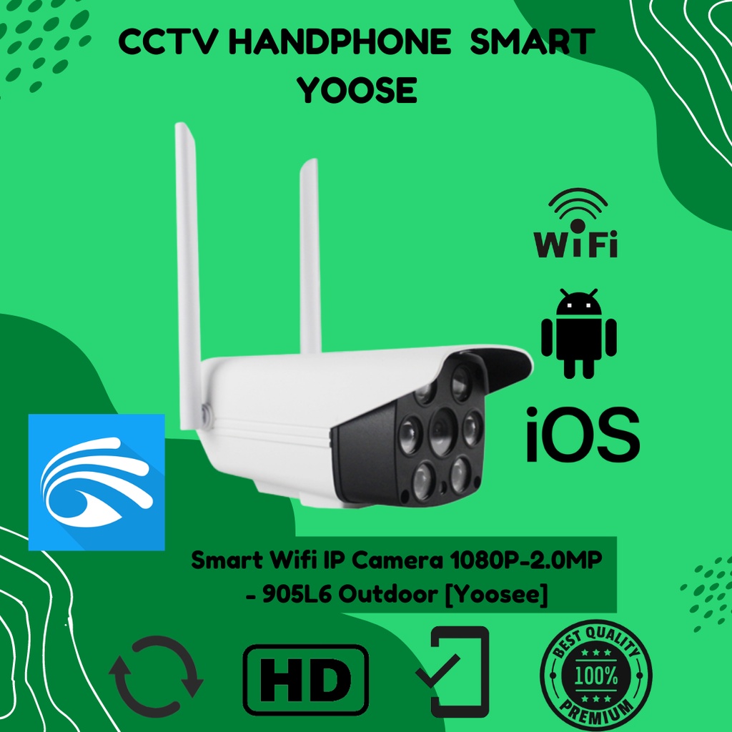 [PROMO CCTV] Smart Wifi IP Camera 1080P-2.0MP - 905L6 Outdoor [Yoosee] KlikVape Bandung