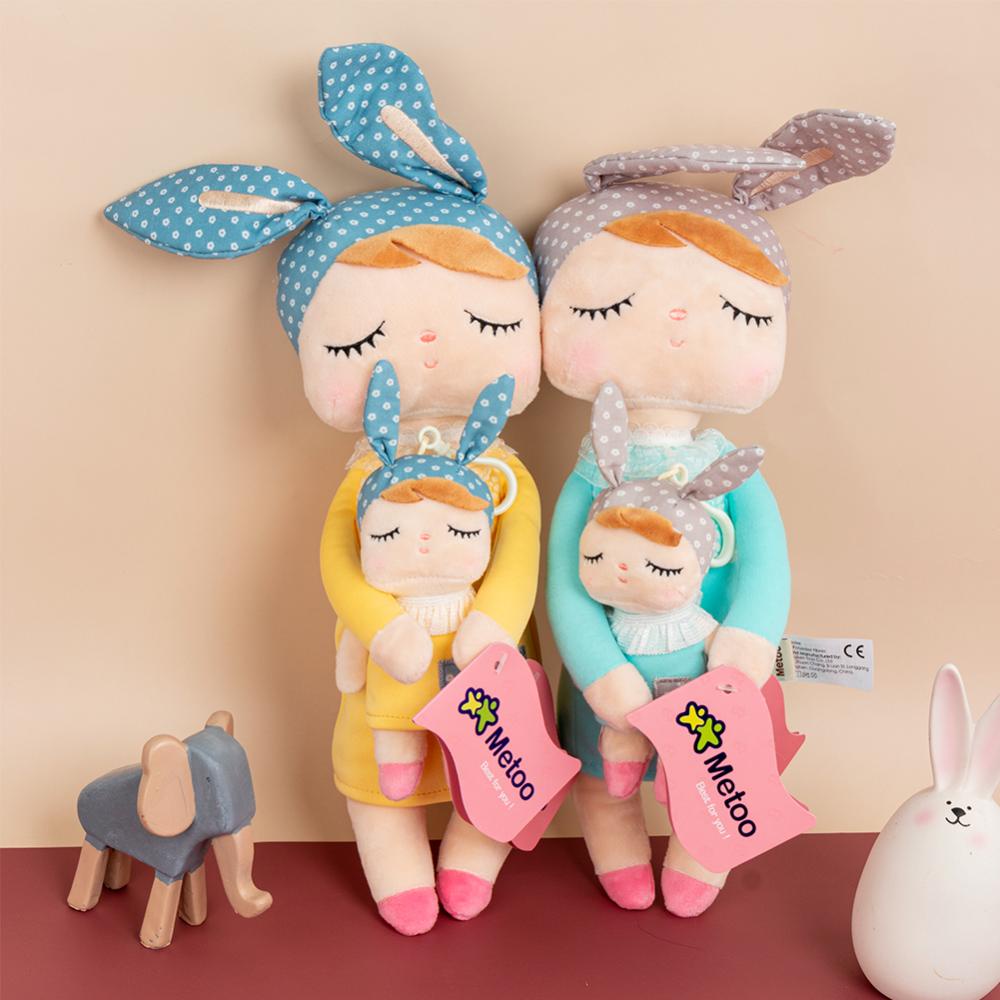 Timekey 2pcs Metoo Angela Boneka Plush Kelinci Lucu Untuk Anak Perempuan G5V9