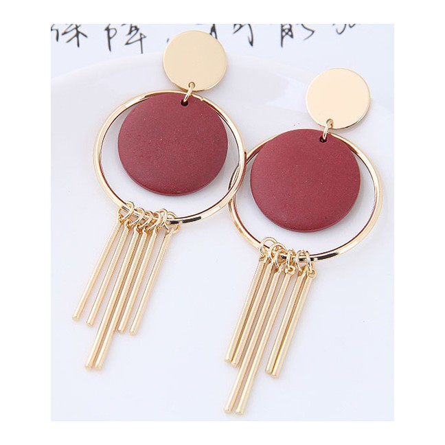 LRC Anting Tusuk Vintage Tassel Decorated Earrings