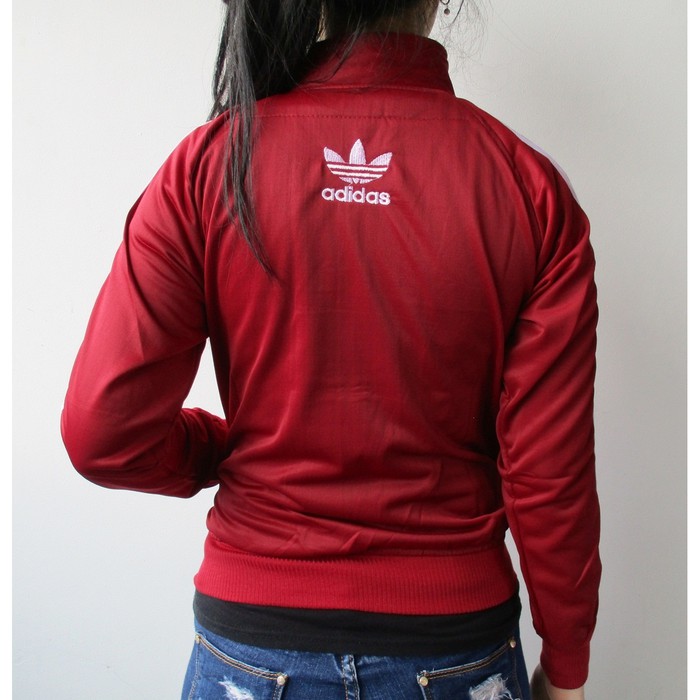 【Pasti Murah】 Jaket Adidas Tracktop / Firebirds Wanita Merah Training Motor Jogging - M Hot Deal