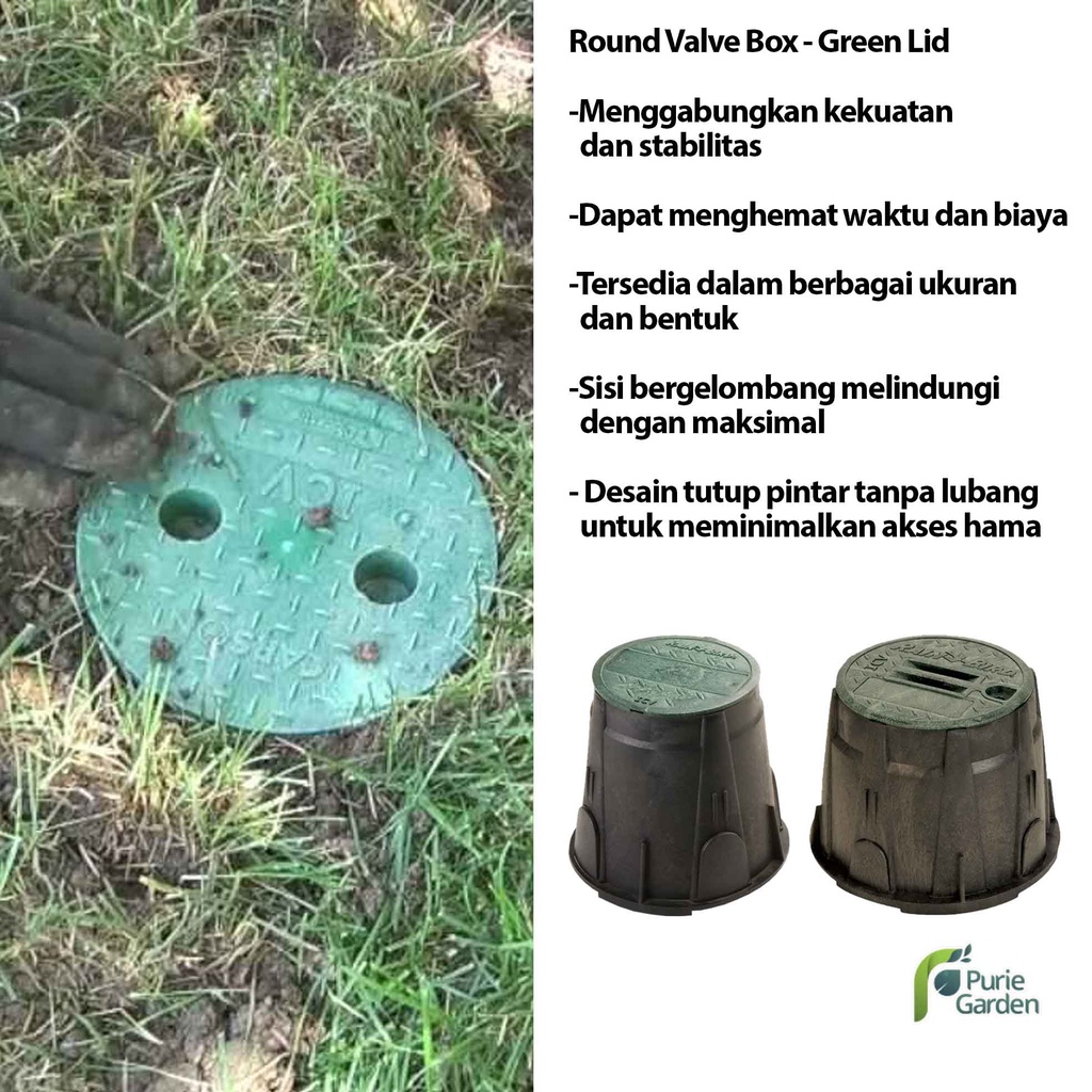 Perlengkapan Irigasi VB Series Valve Box - 7 Dim Round Valve Box Rainbird