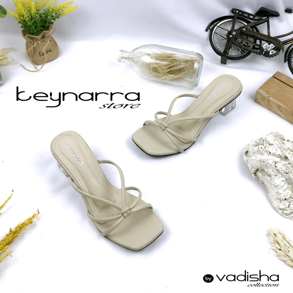VADISHA MONA Sendal Wanita, Sendal Heels/ Sendal Hak Kaca 5cm CM-305 By.Keynarra Store
