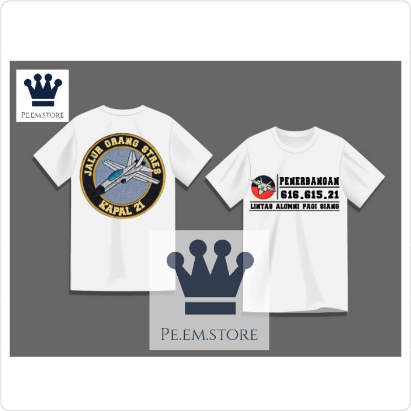 T-Shirt Kaos Lengan Pendek STM Penerbangan KAPAL 615 616 Kapal Blok M