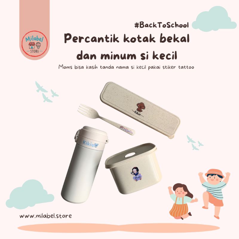 

{ 30 PCS } MILABELSTORE - STIKER TIMBUL ALAT MAKAN / GELAS / BOTOL - ANTI AIR