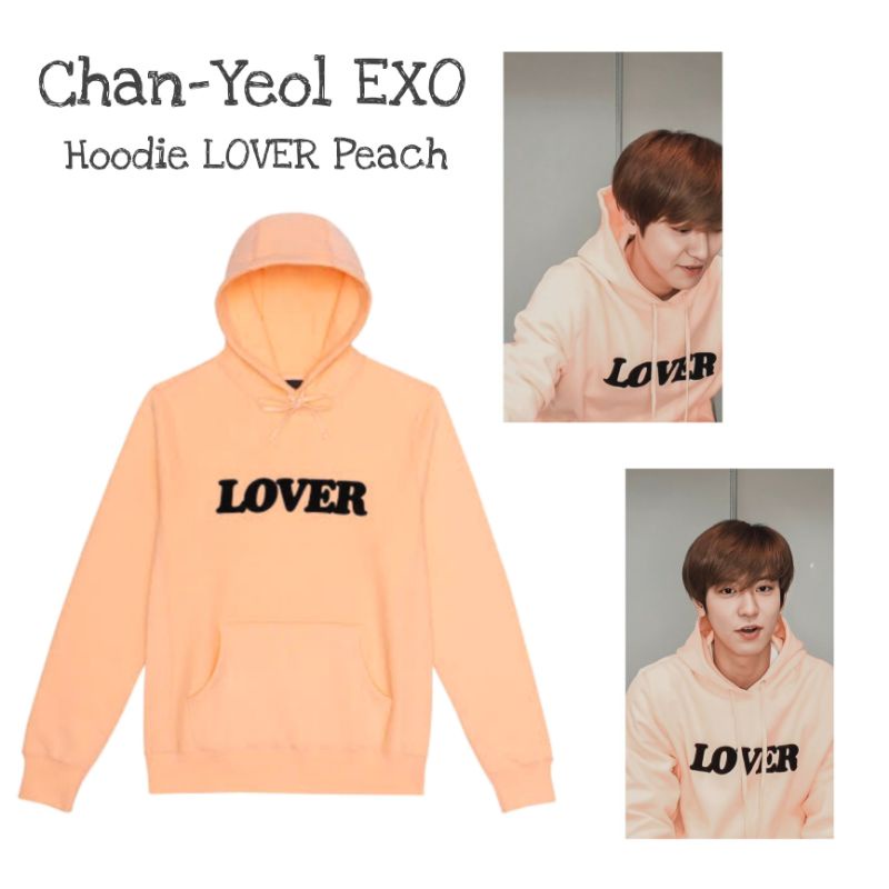 S - XXXXXL(6XL) Hoodie LOVER Chanyeol Suga Suzy BIGSIZE JUMBO Jaket Sweater Love KPop Idol EXO Fashion Korean Style Peach Orange Hitam Pilih Warna