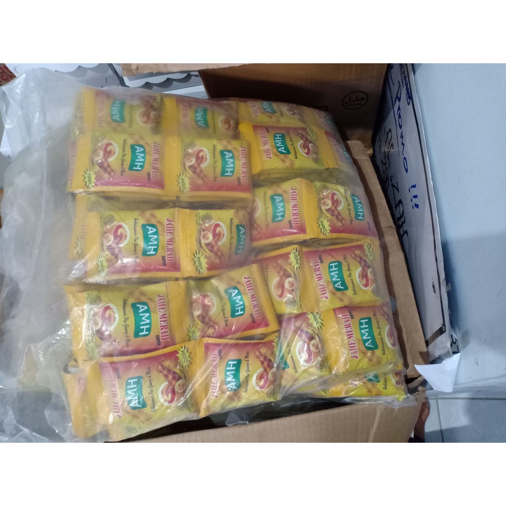 JAHE MERAH AMH Amanah Sachet Renceng Bubuk Serbuk Murni Instan ASLI Original Ori Grosir Sule BPOM