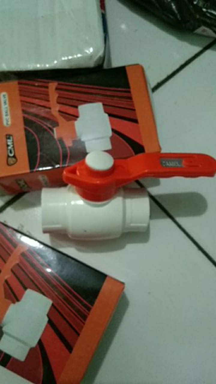 Ball Valve / Stop Kran Pvc Ukuran 3/4 Murah-gg Merah