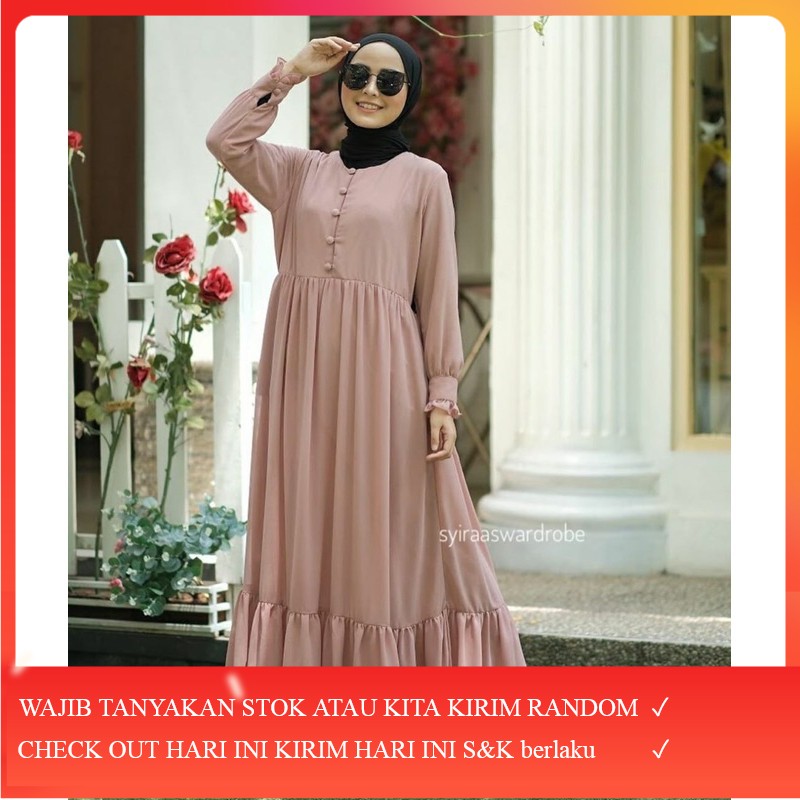 TERMURAH  GAMIS DESKA REMPEL BUSUI BUMIL DRESS MOSCREPE