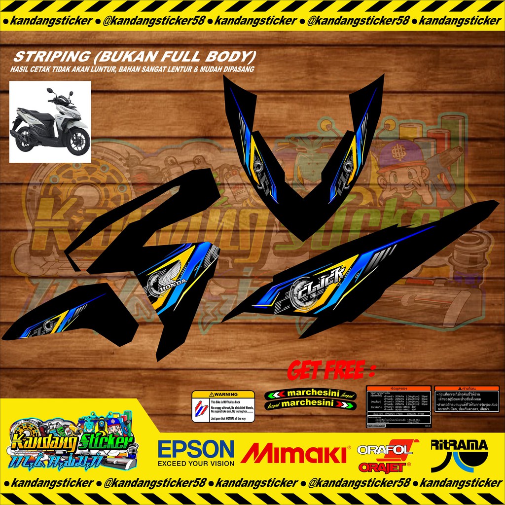 Striping Vario 125 Vario 150 2015 Thailook Mothai StreetRacing Shopee Indonesia