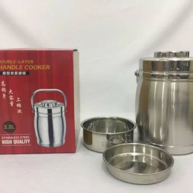 Rantang Tunggal Stainless Steel 2,2