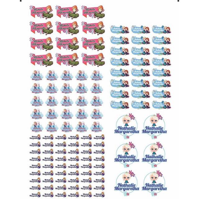 

Sticker nama waterproof (frozen)