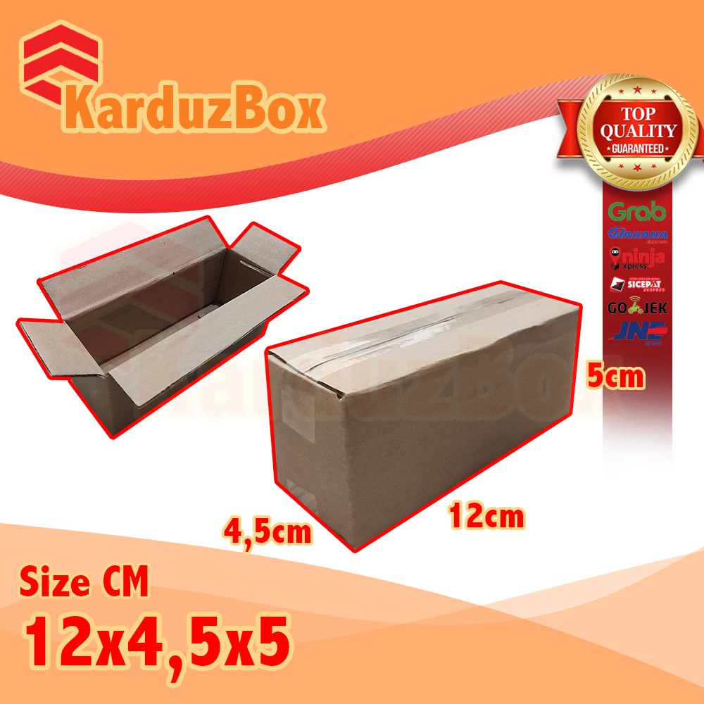 

12x4,5x5 kardus box packaging POLOS BARU