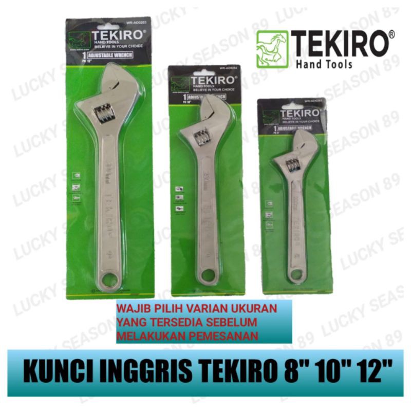 Kunci Inggris Varian 8&quot;/10&quot;/12&quot; Kunci Inggris/TEKIRO ADJUSTABLE WRENCH