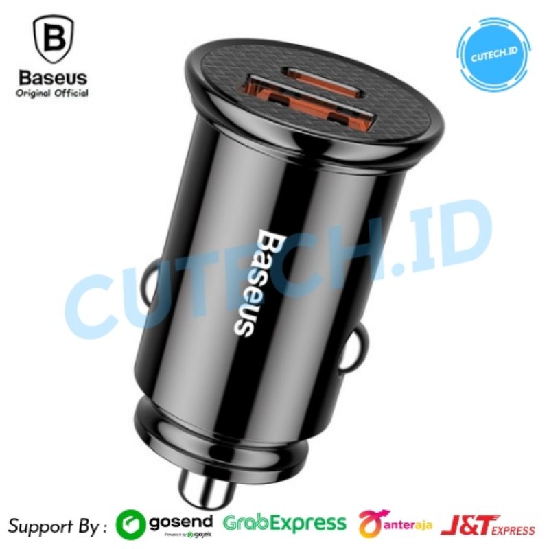 BASEUS CAR CHARGER 30W TYPE C PSS PD + USB A QUICK CHARGE 3.0