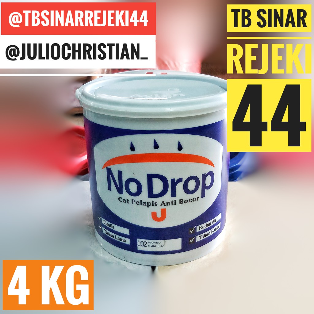 No Drop Galon 4 KG Warna  Lengkap Cat  Pelapis Anti Bocor 