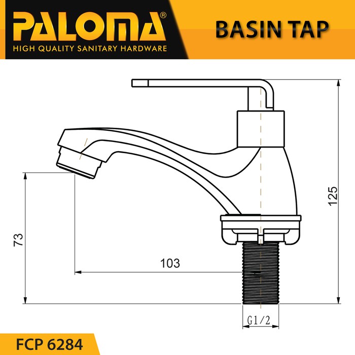 Tap PALOMA FCP 6284 Keran Kran Air Dingin Wastafel Sink