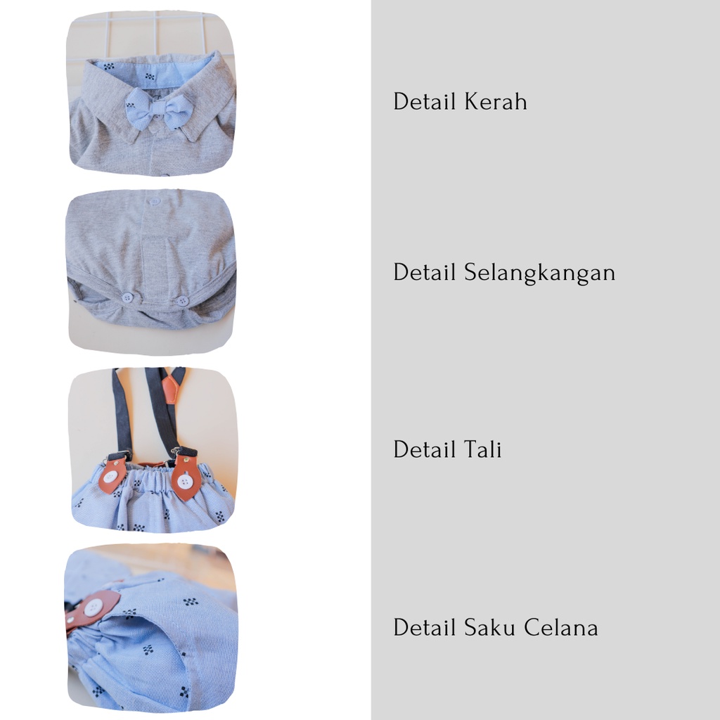 LG Setelan Jumper Suspender / Anak Bayi Laki-Laki / Setelan Jumper Suspender Bayi 0 - 6 Bulan