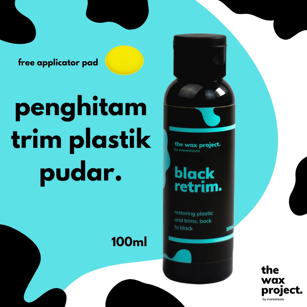 Black Retrim - Penghitam Bodi Body Plastik Dasbor Motor Mobil Permanen