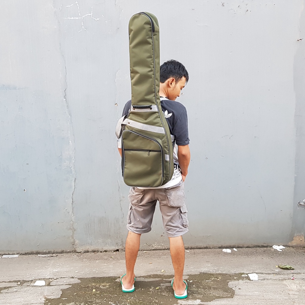 Tas gitar listrik tebal anti air bass elektrik terbaru murah gigbag hardcase