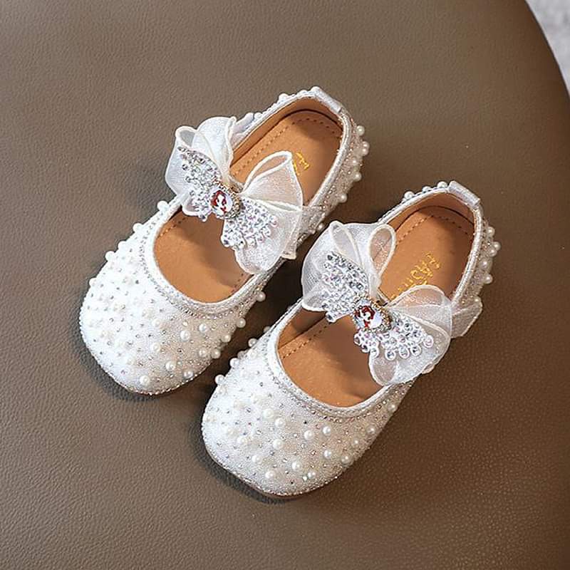 Sepatu Flat Shoes Anak Perempuan PREMIUM Ribbon Girls Motek