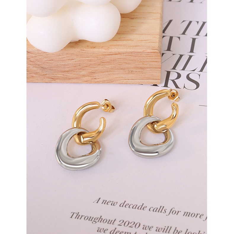 JK Jewelry-anting dapat dilepas wanita detachable earrings imported 18K gold plated anti allergy not