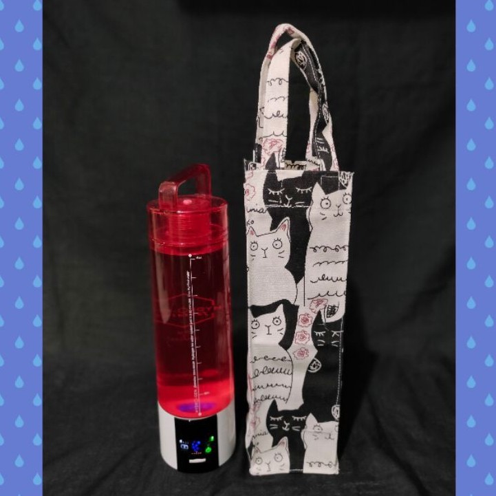 Tas Hydrogen Fontaine Tas Botol Tas Tumbler Sarung Botol Kanvas Kucing
