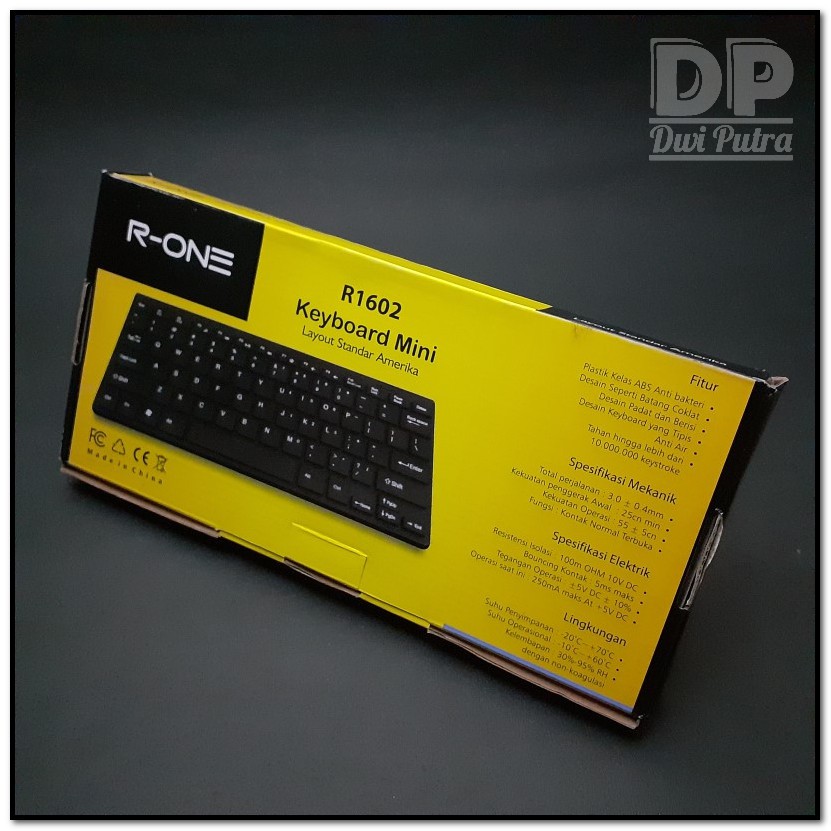 KEYBOARD MINI R-ONE R-1602 USB // R1602 CHOCO OFFICE MULTIMEDIA // LAPTOP PC KOMPUTER ANDROID