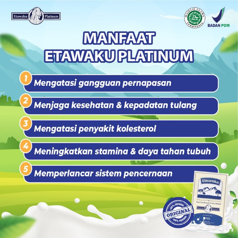 Etawaku Susu Kambing Etawa Platinum 200 gram - Susu Kambing Bubuk