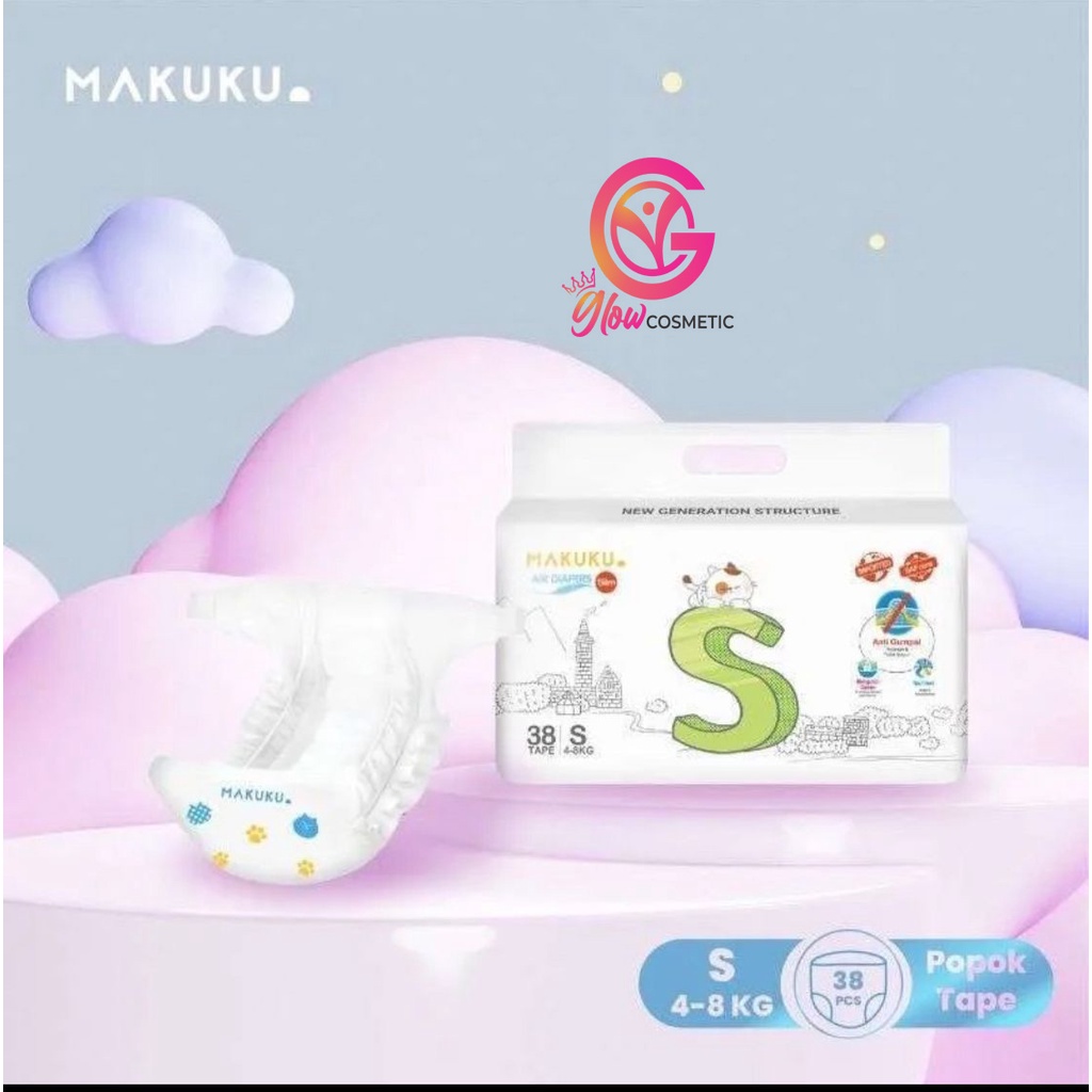 MAKUKU AIR DIAPERS SLIM TAPE (S/38)