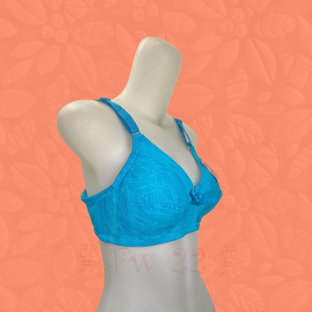 Bra Sorex 9833 | Bra Tanpa Kawat Jumbo dan Busa Tipis dengan Brukat dan Motif yang Cantik