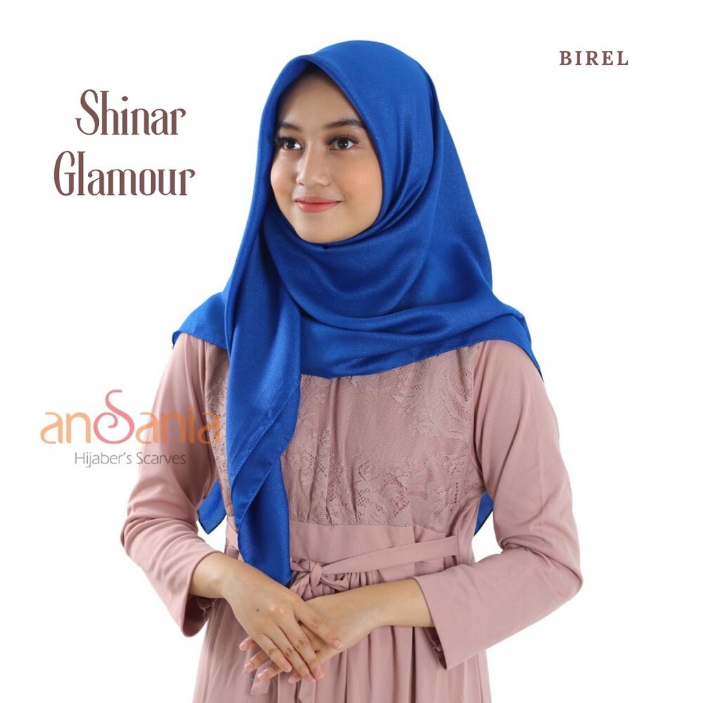 Segiempat Shinar Glamour Jilbab Sinar Glamour ANSANIA Jahit Tepi Jilbab Hijab Luxury
