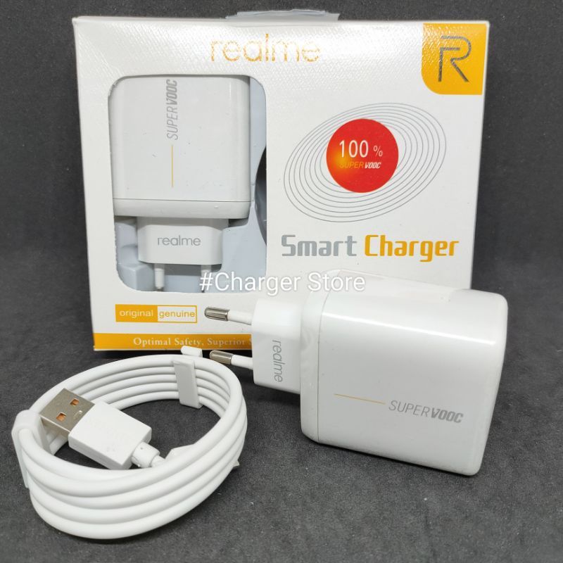 Charger Realme 5V 6A Fast Charging SUPER VOOC Smart Charger Original 100%