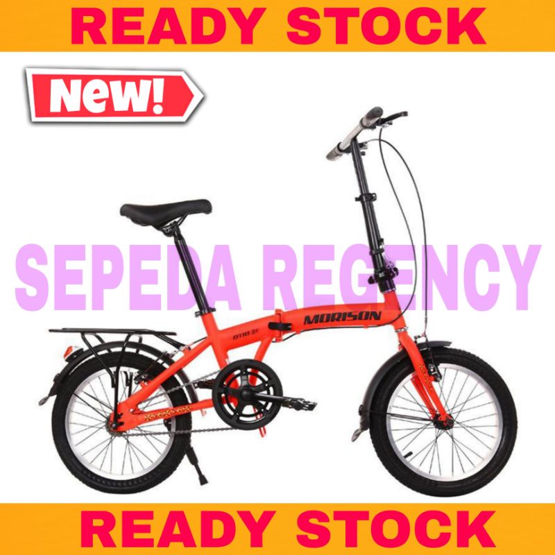 Sepeda Lipat MORISON 8118 BX Ukuran 16 20 Inch Single Speed Boncengan