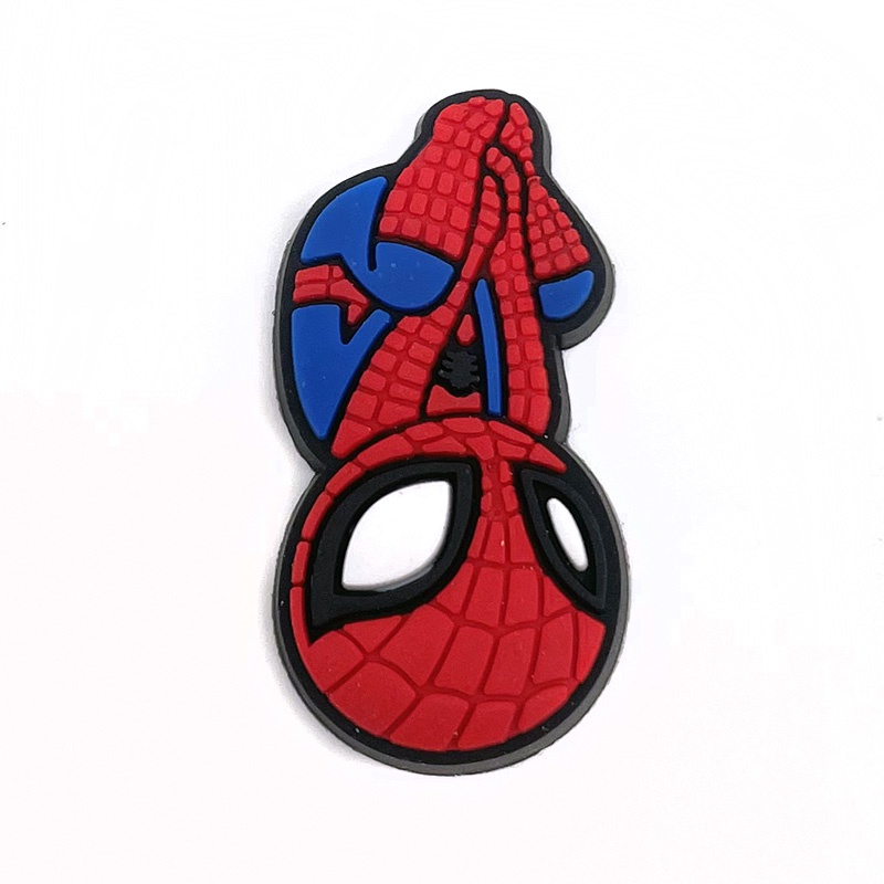 Marvel Jibbitz sendal crocs wanita charms manusia laba-laba pin Aksesoris DIY Bahan Untuk Dekorasi Sepatu Hadiah anak pria