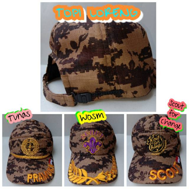 Topi Loreng Pramuka Bahan Ripstok