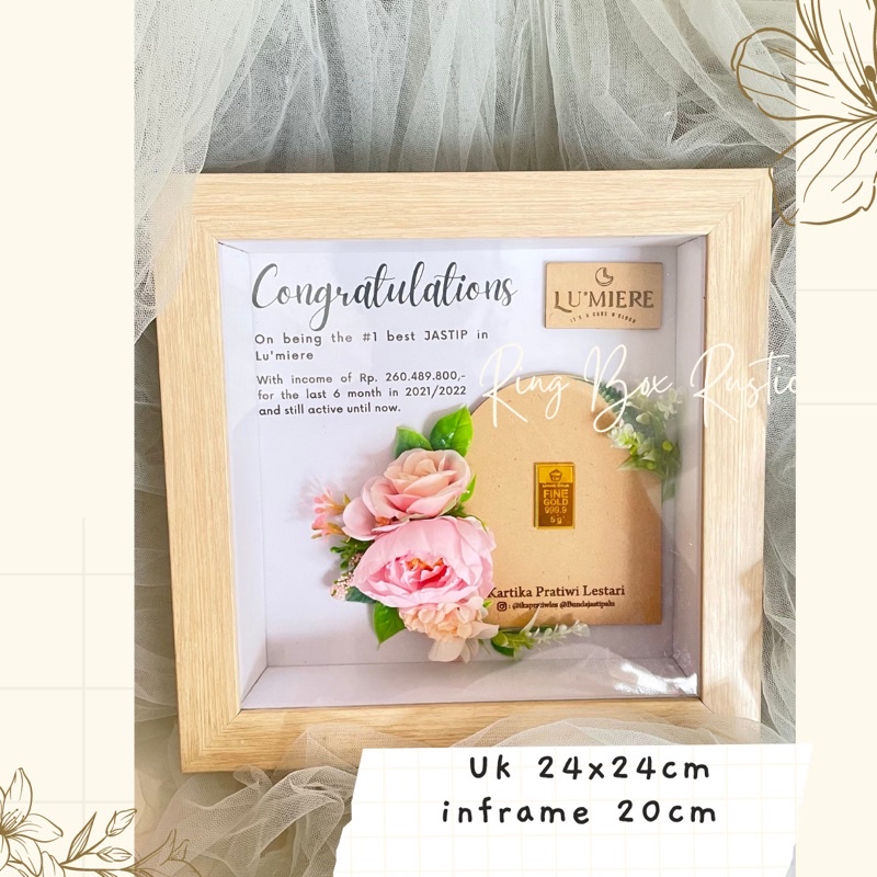 Frame Mahar LM Logam Mulia Free Replika Emas