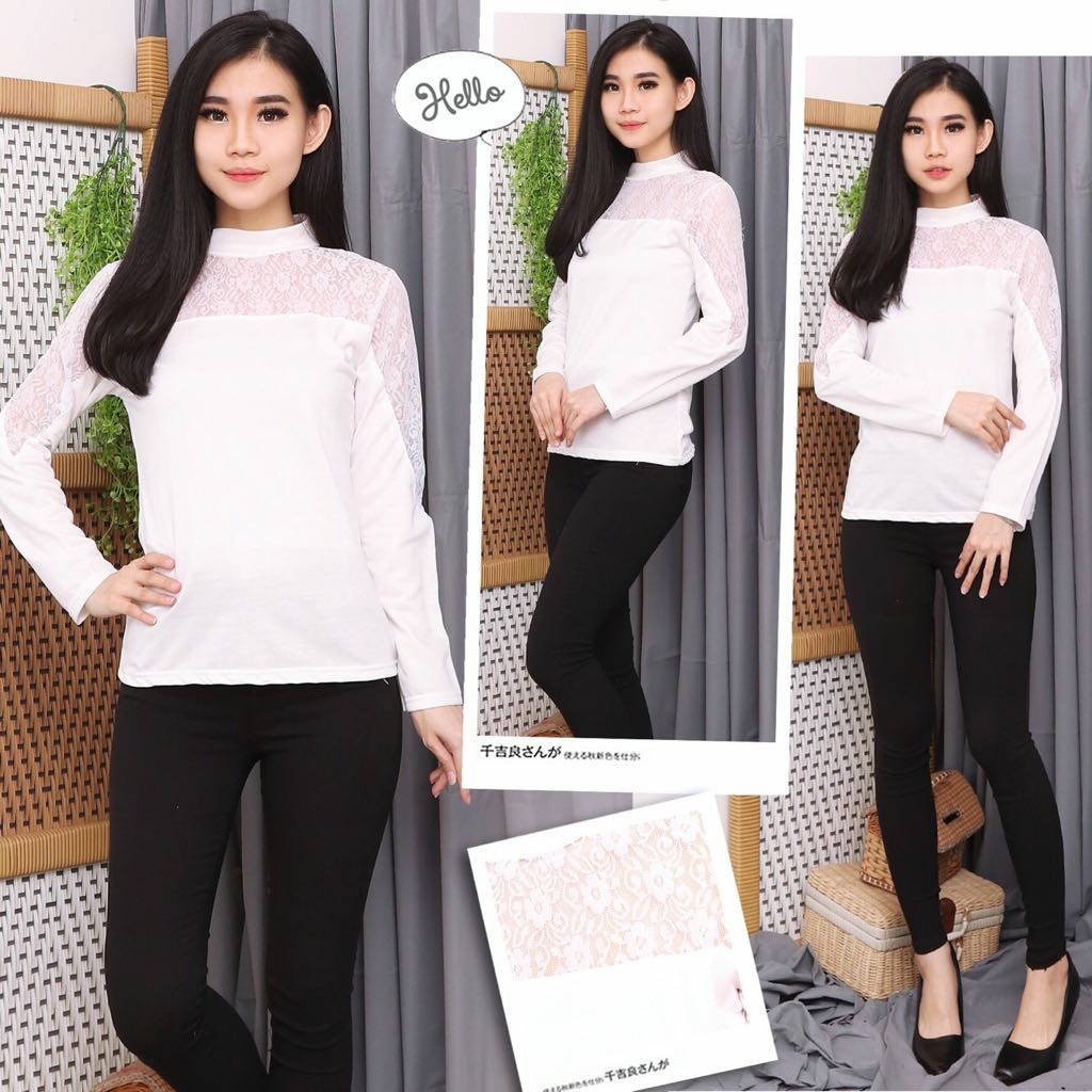 023 BLOUSE JENITA # Pakaian Wanita Dewasa  Gaya Kekinian Baru Murah Grosir Tanah Abang