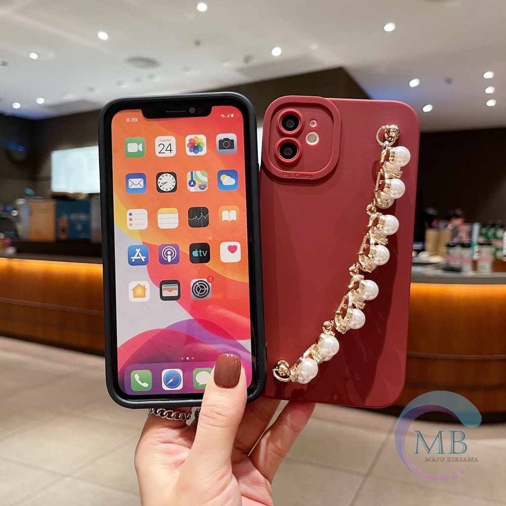 SOFTCASE SILIKON PROCAMERA RANTAI MUTIARA IPHONE X XR XS MAX 11 PRO MAX MB3416