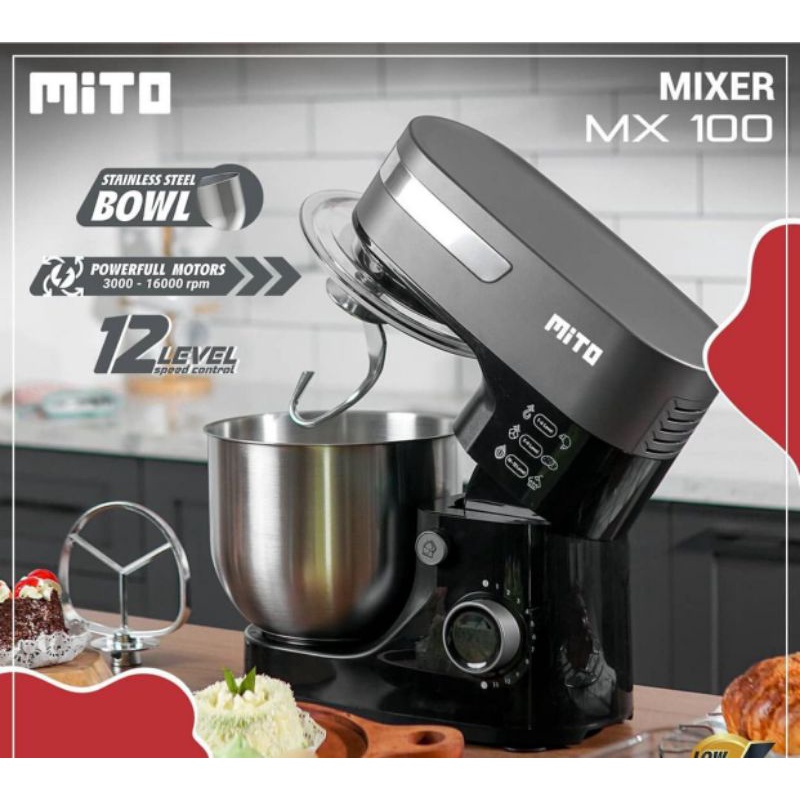 Jual Standing Mixer Mitochiba Mito MX100 Hemat Listrik 300W Indonesia