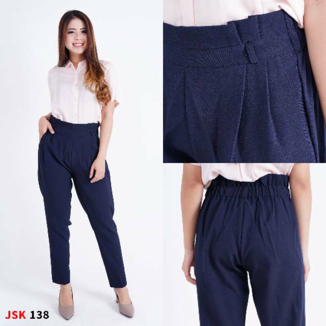  4 WARNA  Celana  Panjang Kantor Mango Pants Bahan Katun 