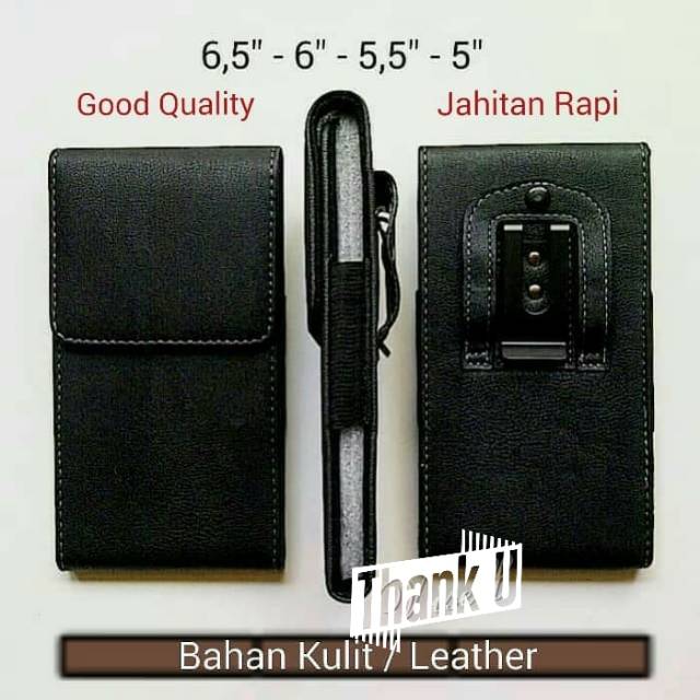 Sarung pinggang hp kulit
