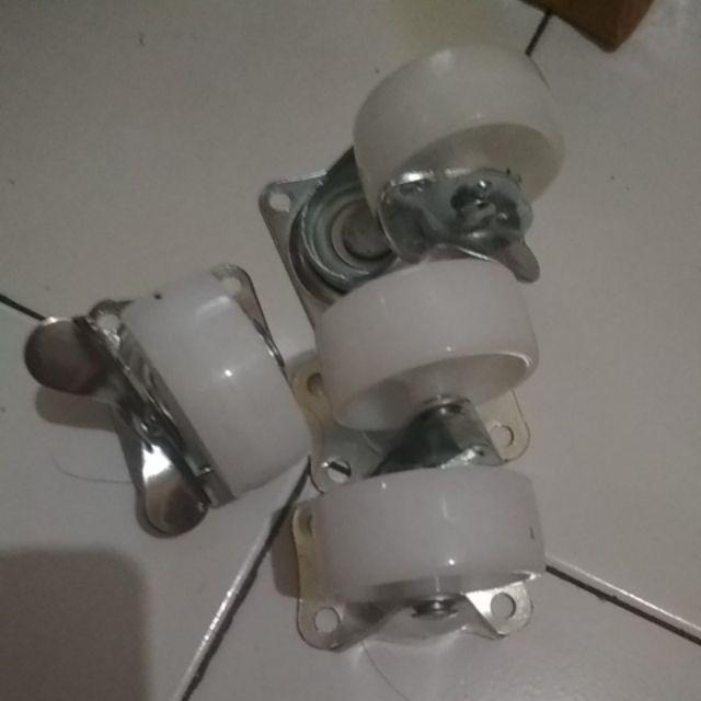 Roda Nylon Set 4 Pcs / Roda Etalase Roda Trolley / Roda Gerobak