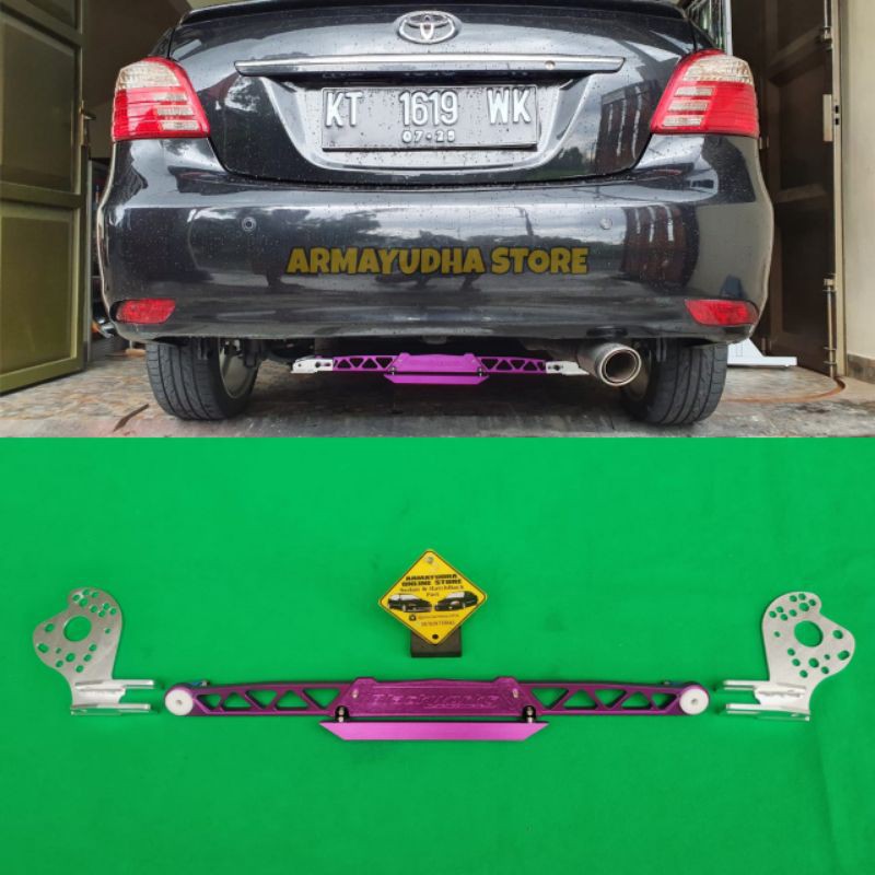 Lower tie bar blackworks beaks ungu honda jazz brio yaris agya ayla HRV etios mazda 2 City