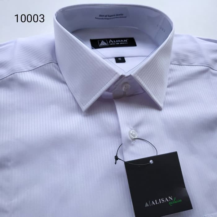 Baju Kemeja Cowok Branded, Murah & Laris (Bisa Cod) YM454 Kemeja Alisan Dobby Putih Lengan Pendek