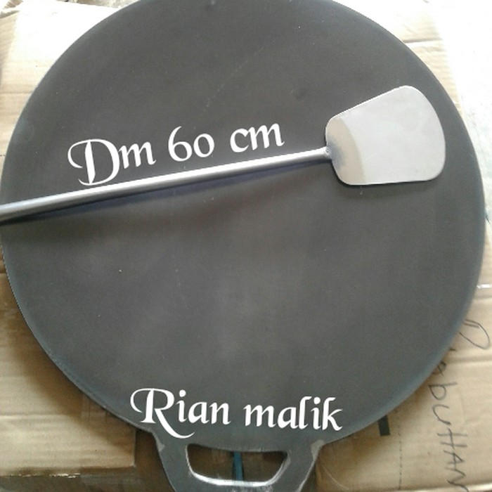 WAJAN/PENGGORENGAN/LOYANG MARTABAK TELUR PLAT BESI BAJA TEBEL DM 60cm