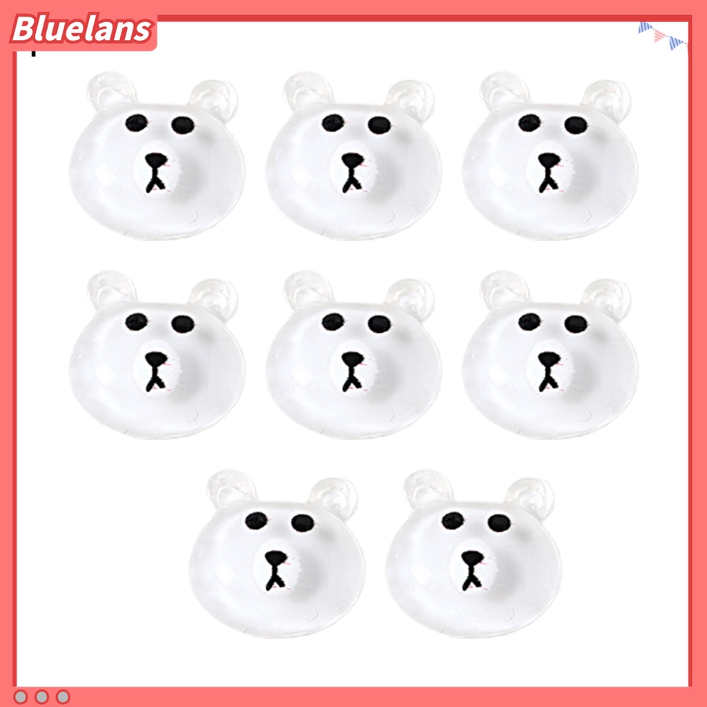 (In Stock) Kacamata Hitam Lensa Warna Warni ♡8pcs / Kantong Aksesoris Dekorasi Nail Art Universal Bahan Resin