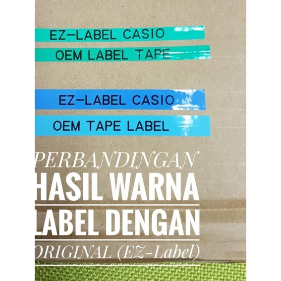 

♖ OEM TAPE EZ LABEL CASIO 9MM BLACK INK BLUE (OXR-9BU) ✻
