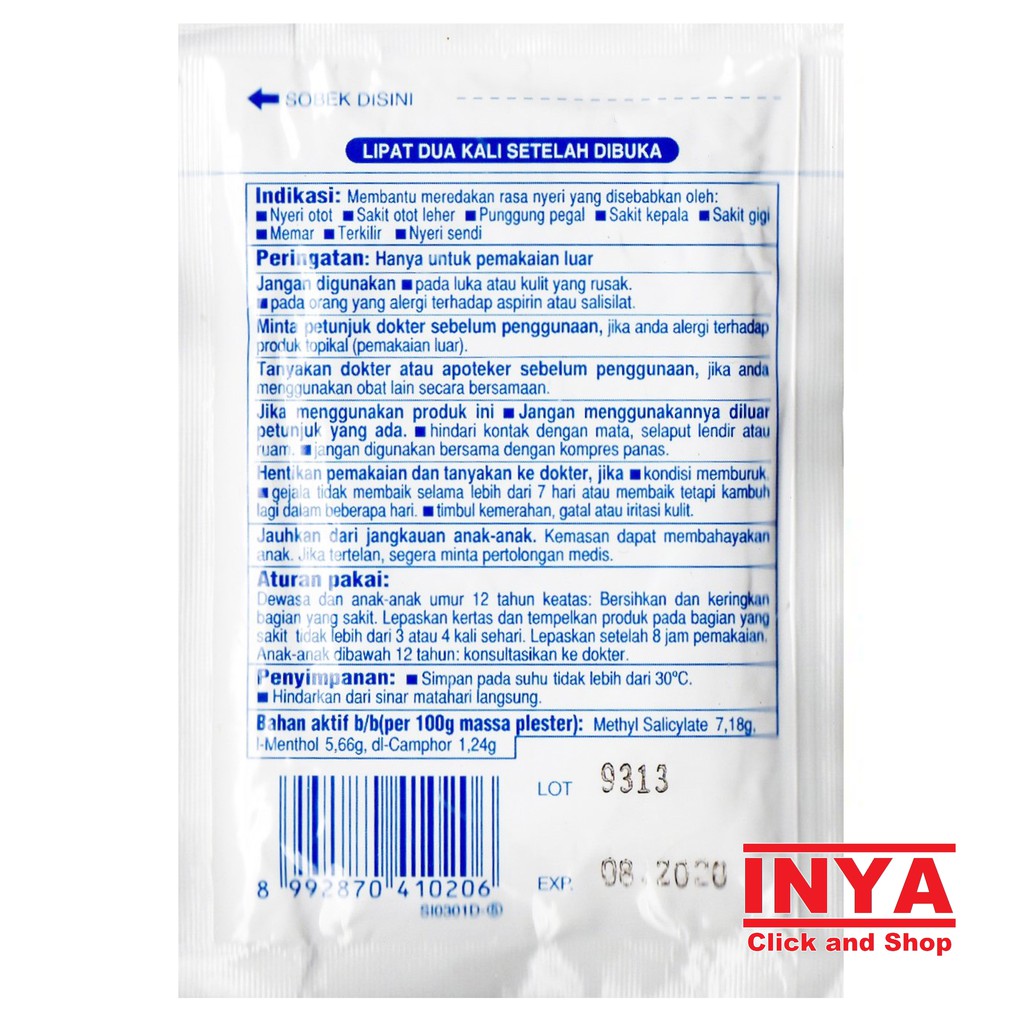 Koyo SALONPAS HOT HISAMITSU Pack isi 12x1 Lembar - Muscle Medicated Patch