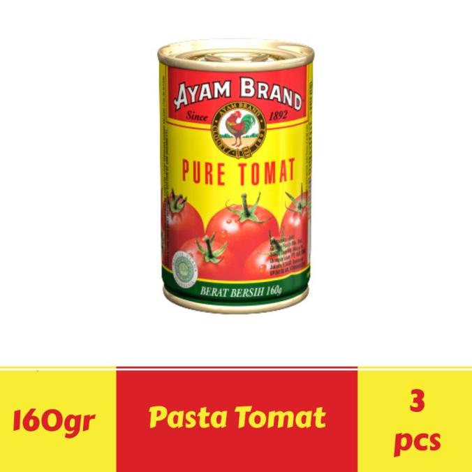

[COD] Paket Isi 3 pcs Pasta Tomat Kaleng Ayam Brand 160gr [COD]
